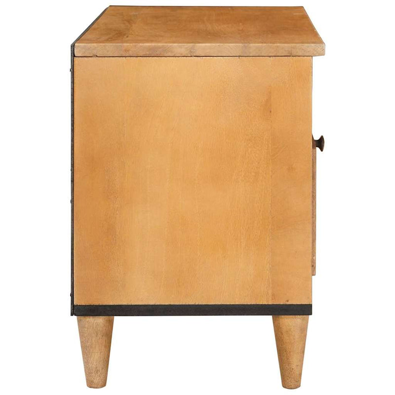 vidaXL TV szekrény fiókkal Világosbarna 80 x 33 x 46 cm tömör mangófa
