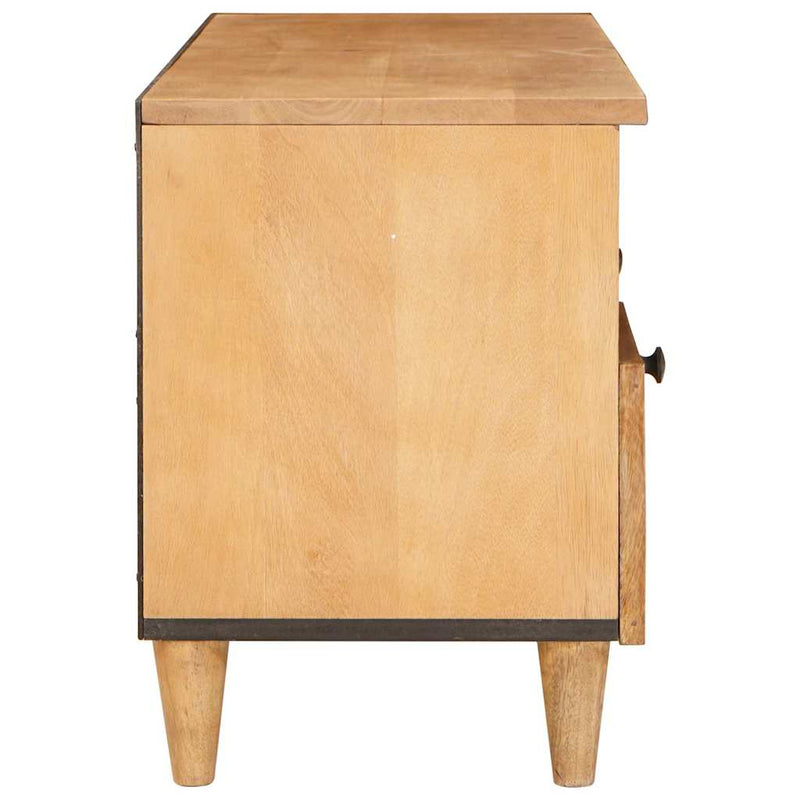 vidaXL TV szekrény fiókkal Világosbarna 100 x 33 x 46 cm tömör mangófa