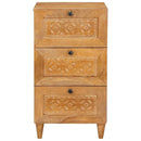 vidaXL Széf fiókkal Világosbarna 33,5 x 40 x 75 cm