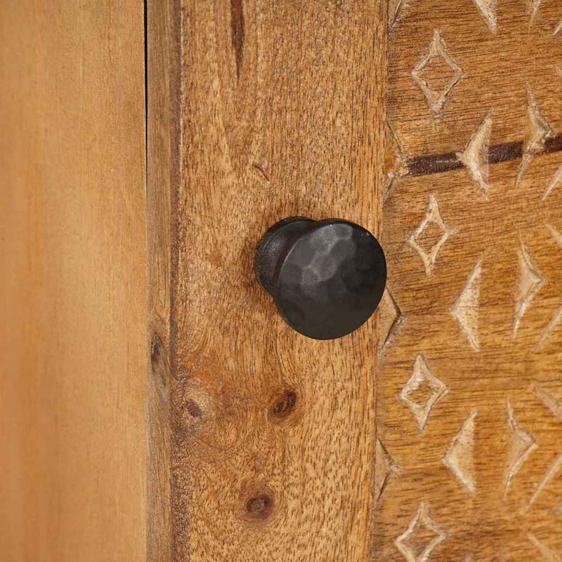 vidaXL Magasfiú polcokkal Világosbarna 40 x 33 x 110 cm tömör mangófa