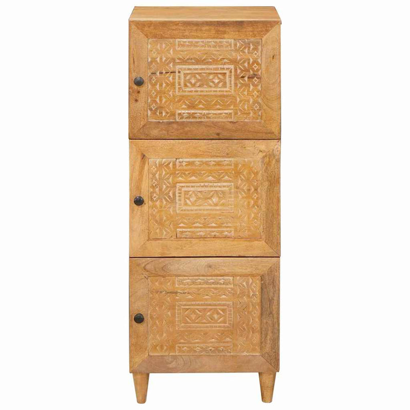 vidaXL Magasfiú polcokkal Világosbarna 40 x 33 x 110 cm tömör mangófa