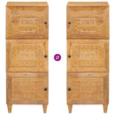 vidaXL Magasfiú polcokkal Világosbarna 40 x 33 x 110 cm tömör mangófa