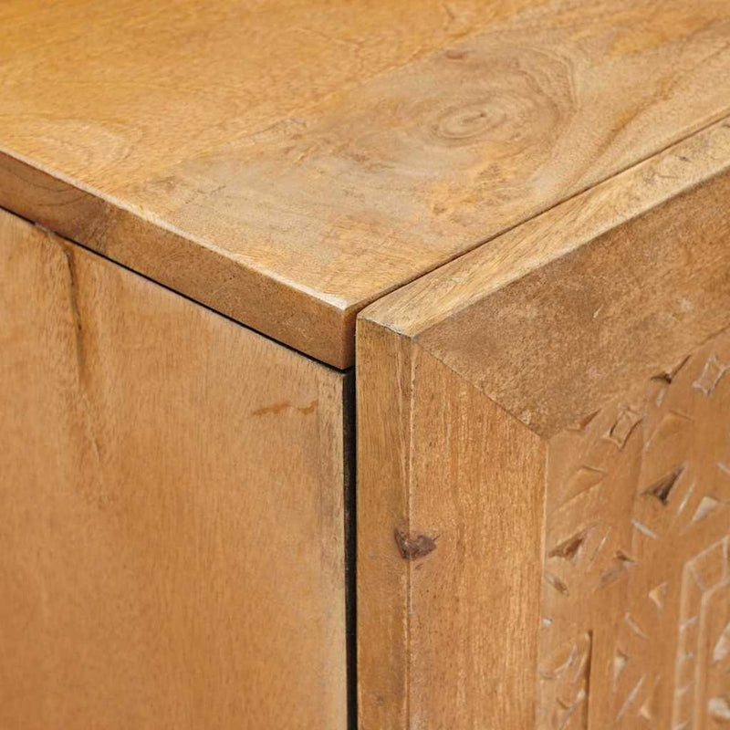 vidaXL Magasfiú fiókkal Világosbarna 60 x 33 x 100 cm tömör mangófa