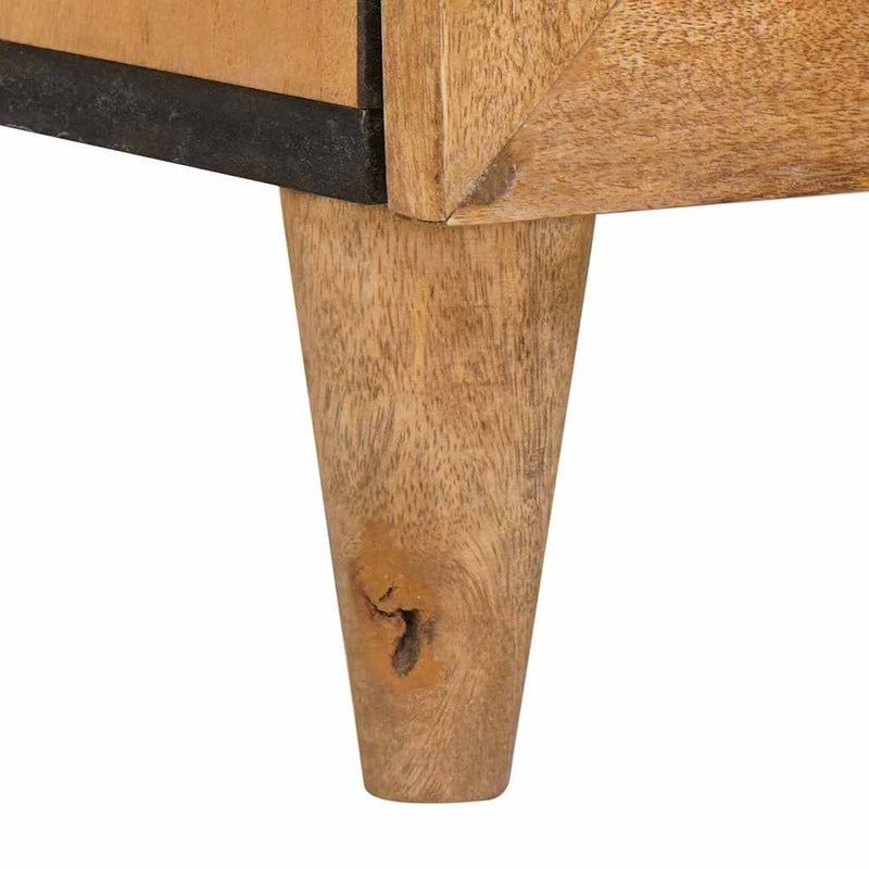 vidaXL Magasfiú fiókkal Világosbarna 60 x 33 x 100 cm tömör mangófa