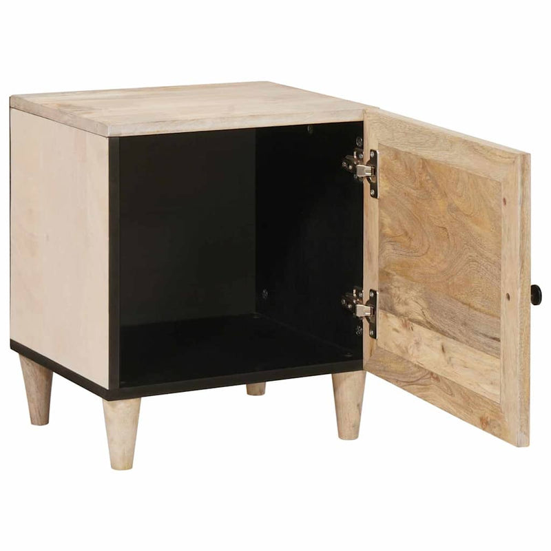 vidaXL Éjjeli asztal Bézs 40 x 33 x 46 cm tömör mangófa