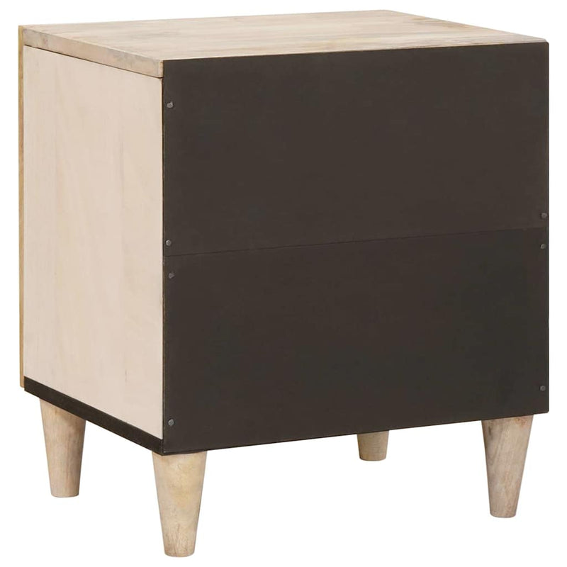 vidaXL Éjjeli asztal Bézs 40 x 33 x 46 cm tömör mangófa