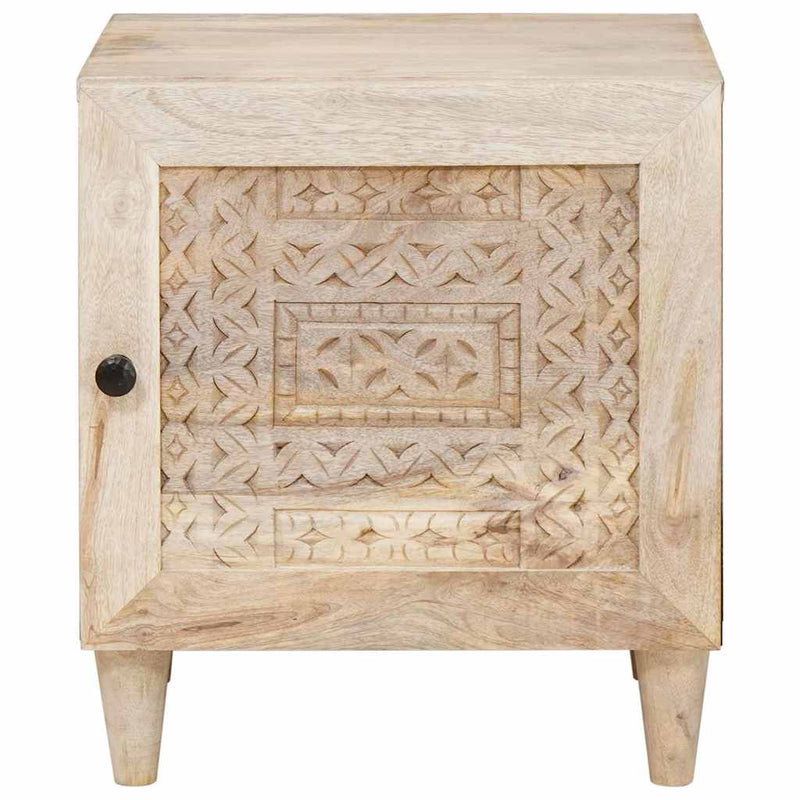 vidaXL Éjjeli asztal Bézs 40 x 33 x 46 cm tömör mangófa