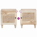 vidaXL Éjjeli asztal Bézs 40 x 33 x 46 cm tömör mangófa