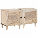 vidaXL Éjjeliszekrény 2 pcs Fehér 80 x 50 x 40 cm Szerelt Fa
