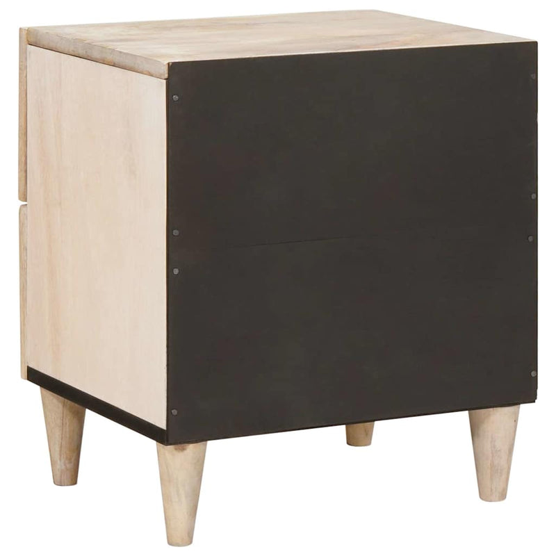 vidaXL Éjjeli asztal fiókkal Bézs 40 x 33 x 46 cm tömör mangófa