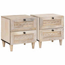 vidaXL Éjjeliszekrény 2 pcs Fehér 40 x 33 x 46 cm Szerelt Fa