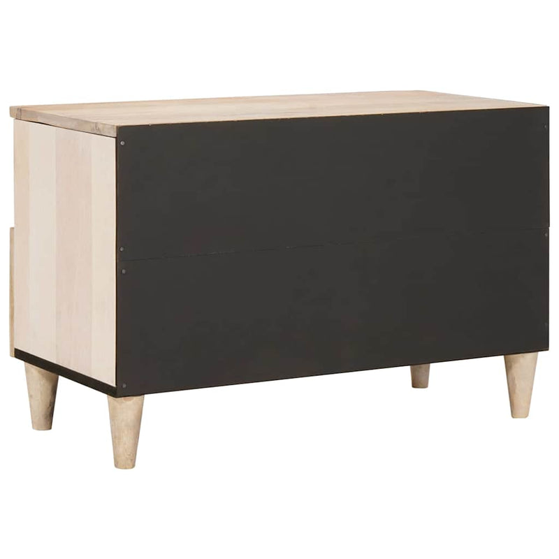 vidaXL TV szekrény fiókkal Fehér 70 x 33 x 46 cm tömör mangófa