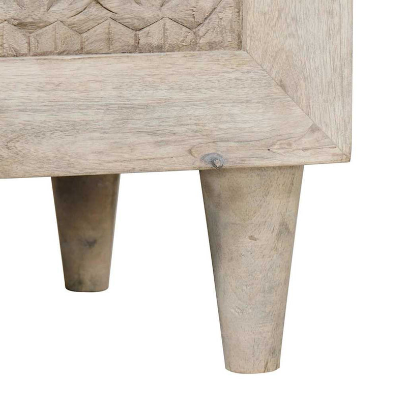 vidaXL Széf fiókkal tárolóval Fehér 60 x 33 x 75 cm tömör mangófa