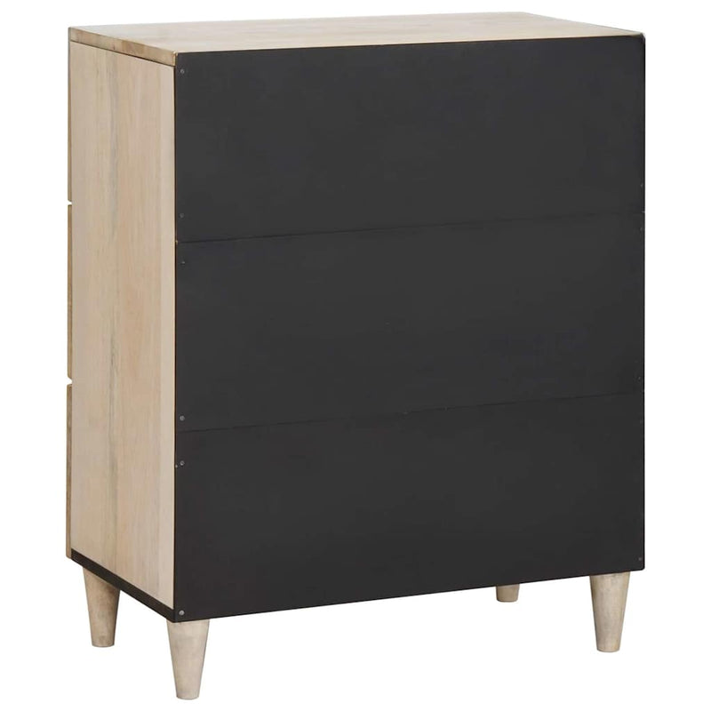 vidaXL Széf fiókkal tárolóval Fehér 60 x 33 x 75 cm tömör mangófa