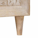 vidaXL Dohányzóasztal polcokkal Bézs 80 x 50 x 40 cm Tömör akácfa