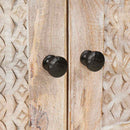 vidaXL Dohányzóasztal tárolóval Bézs 80 x 50 x 40 cm Tömör akácfa