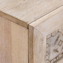 vidaXL Éjjeli asztal fiókkal Bézs 50 x 33 x 60 cm tömör mangófa