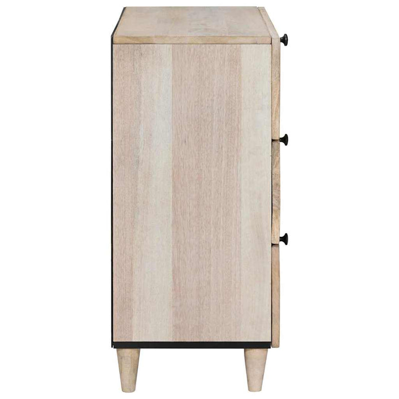 vidaXL Éjjeli asztal fiókkal Bézs 50 x 33 x 60 cm tömör mangófa