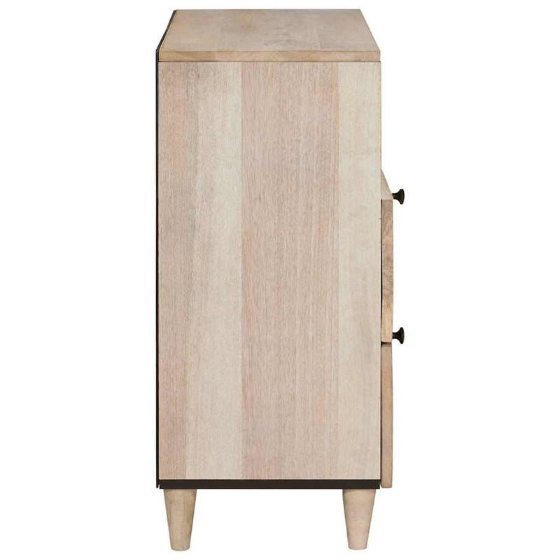 vidaXL Éjjeli asztal fiókkal Bézs 50 x 33 x 60 cm tömör mangófa