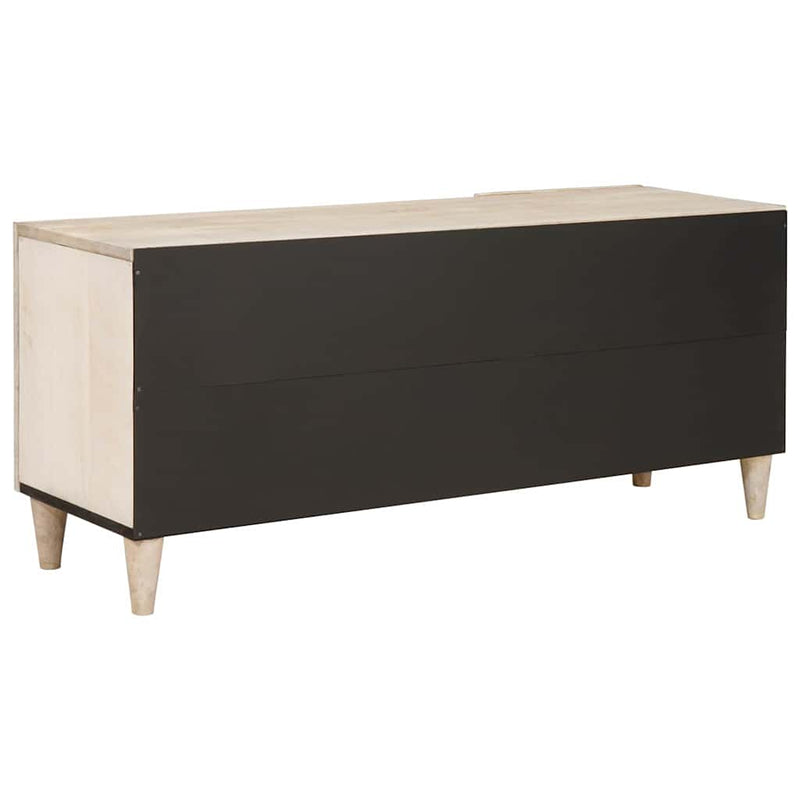 vidaXL TV szekrény fiókkal Fehér 105 x 33 x 46 cm tömör mangófa