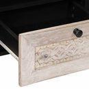 vidaXL TV szekrény Fehérre fehérített 100 x 33 x 46 cm Tömör Mangófát
