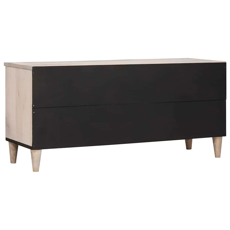 vidaXL TV szekrény fiókkal Fehér 105 x 33 x 46 cm tömör mangófa