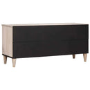 vidaXL TV szekrény Fehérre fehérített 100 x 33 x 46 cm Tömör Mangófát