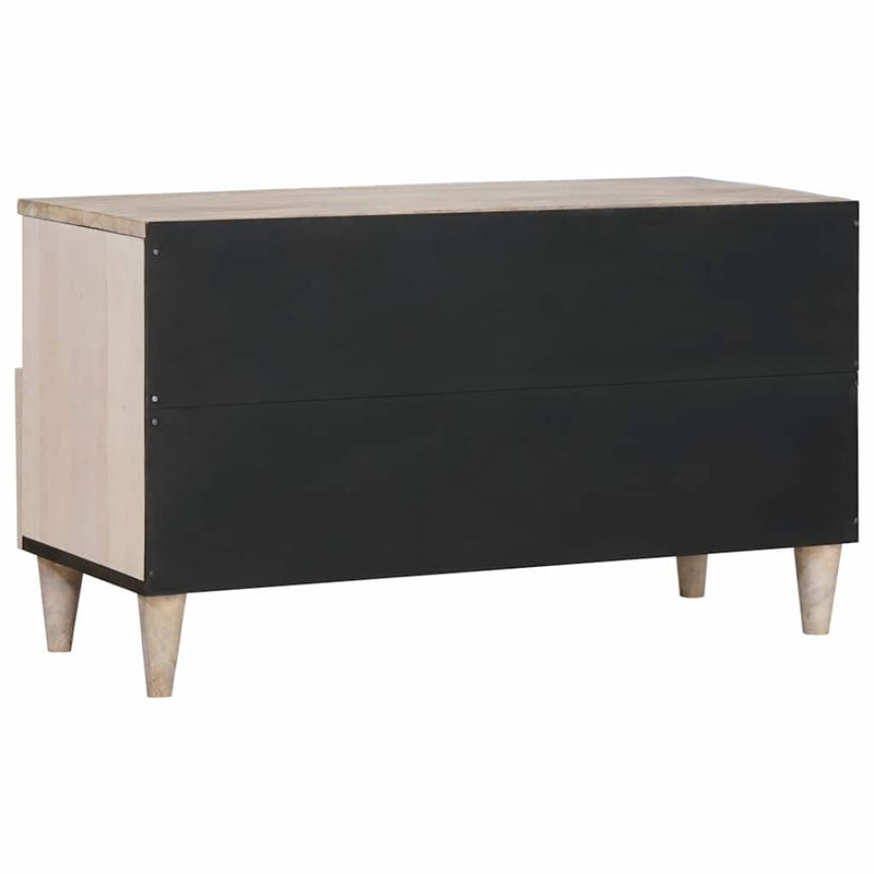 vidaXL TV szekrény fiókkal Fehér 80 x 33 x 46 cm tömör mangófa