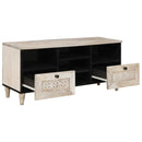 vidaXL TV szekrény Fehérre fehérített 100 x 33 x 46 cm Tömör Mangófát