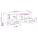 vidaXL TV szekrény Fehérre fehérített 100 x 33 x 46 cm Tömör Mangófát