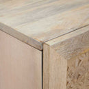 vidaXL Magasfiú polcokkal ajtóval Fehér 40 x 33 x 110 cm tömör mangófa