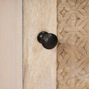 vidaXL Magasfiú polcokkal ajtóval Fehér 40 x 33 x 110 cm tömör mangófa