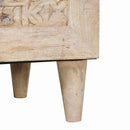 vidaXL Magasfiú polcokkal ajtóval Fehér 40 x 33 x 110 cm tömör mangófa