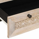 vidaXL Magasfiú fiókkal polcokkal Fehér 60 x 33 x 100 cm tömör mangófa