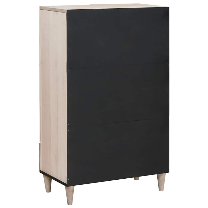 vidaXL Magasfiú fiókkal polcokkal Fehér 60 x 33 x 100 cm tömör mangófa