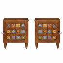 vidaXL Éjjeliszekrény 2 pcs Barna 40 x 33 x 46 cm Tömör Mangófát