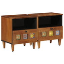 vidaXL Éjjeliszekrény 2 pcs Barna 40 x 33 x 46 cm Tömör Mangófát