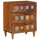 vidaXL Éjjeliszekrény fiókkal Barna 50 x 33 x 62 cm Tömör Mangófát
