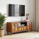 vidaXL TV szekrény fiókkal ajtóval Dió 105 x 33 x 46 cm Tömör Mangófát