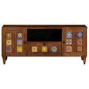 vidaXL TV szekrény fiókkal ajtóval Dió 105 x 33 x 46 cm Tömör Mangófát