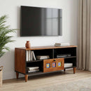 vidaXL TV szekrény fiókkal Dió 100 x 33 x 46 cm Tömör Mangófát
