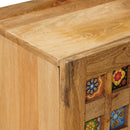 vidaXL TV szekrény ajtóval Természetes 105 x 33 x 46 cm Tömör Mangófát