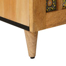 vidaXL TV szekrény ajtóval Természetes 105 x 33 x 46 cm Tömör Mangófát