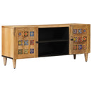 vidaXL TV szekrény ajtóval Természetes 105 x 33 x 46 cm Tömör Mangófát