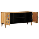 vidaXL TV szekrény ajtóval Természetes 105 x 33 x 46 cm Tömör Mangófát