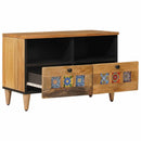 vidaXL TV szekrény fiókkal Természetes 70 x 33 x 46 cm Tömör Mangófát