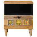 vidaXL Éjjeliszekrény 2 pcs Természetes 40 x 33 x 46 cm Tömör Mangófát