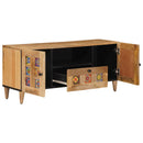 vidaXL TV szekrény Természetes 105 x 33,5 x 46 cm Tömör Mangófát