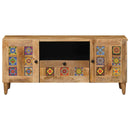 vidaXL TV szekrény Természetes 105 x 33,5 x 46 cm Tömör Mangófát