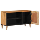 vidaXL TV szekrény ajtóval Természetes 80 x 33 x 46 cm Tömör Mangófát
